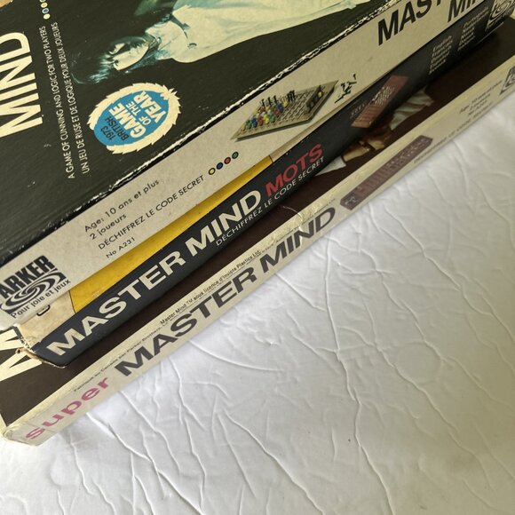 ORIGINAL MASTER MIND Vintage Board Game PARKER Lot Of 3 Super &Word Collection - Picture 8 of 8